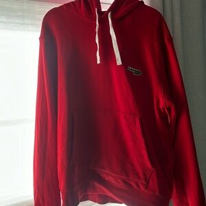 Red Lacoste hoodie